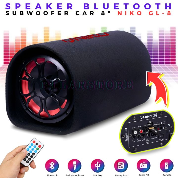 NIKO GL8 Speaker Tabung inch Speaker Bluetooth fullbass