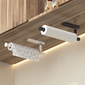 [ezrae Libun] Adhesive Toilet Paper Holder Kitchen Roll Towel Rack Napkin Dispenser Absorbent Stand Tissue Hanger Bathroom Accessories