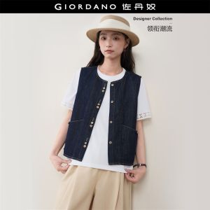 Giordano Women Women Round Neck Jeans Free Shipping 18376202