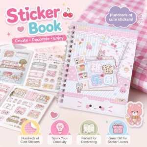 Decorate and Collect! Cute Sticker Book for Notebooks Planners and DIY Projects.