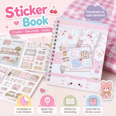 Decorate and Collect! Cute Sticker Book for Notebooks Planners and DIY Projects.