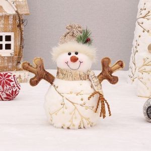 GONOVO STUDIO Shopping Mall Hotel Window For Home Tabletop Decor Stuffed Toy Christmas Tree Ornaments Party Supplies Doll Ornaments Snowman Doll Christmas Decoration