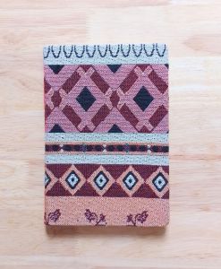 Sổ tay Handmade giấy vintage Bìa vải Thổ cẩm dùng cho ghi chép viết nhật kí làm quà tặng A5