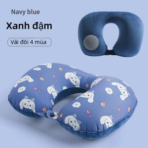 Gối bơm hơi chữ U gối chữ U đi du lịch gối ngủ trưa văn phòng gối kê cổ