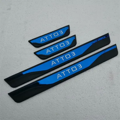 【จัดส่งที่รวดเร็ว】 ชายบันได สแตนเลส BYD ATTO3 ชายบันได กันรอยประตู สแตนเลส 4 ประตู
