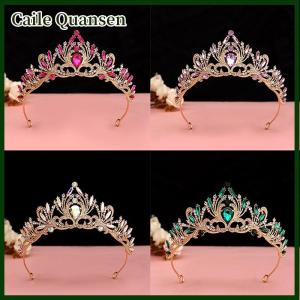 Caile มงกุฎคริสตัลรูปมงกุฎสำหรับผู้หญิงสำหรับงานเลี้ยงงานแต่งงานเจ้าหญิงประดับพลอยเทียมมงกุฎเครื่องประดับผม