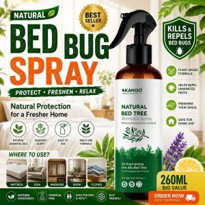 Bed Bug Spray Dust Mite Repellent Natural Botanical KANOO Anti-Mite Room Deodorizer 260ml Fresh Mist