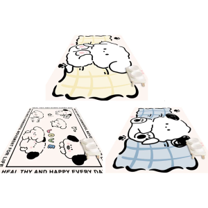 Pet Friendly PVC Floor Mat Waterproof Surfaces Stable Construction Nonslip Pad For Dog Puppies Indoor Outdoor Supply