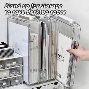 A4 Paper File Desktop Stackable Large Capacity Storage Box Books Documents Stationery Kitchenware Document Organizer Box