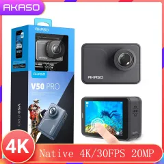 AKASO Brave 4 4K30fps 20MP WiFi Action Camera Ultra Hd with EIS 131ft  Waterproof Camera Remote Control 5xZoom Underwater Camcorder with 2  Batteries