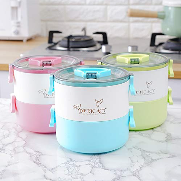 2 Layer Large-Capacity Lunch Box 15cm Multi-Functional Food Storage Box