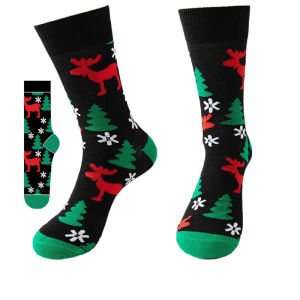 Christmas Red Socks Mens MidCalf Socks Industry Mens Long Socks