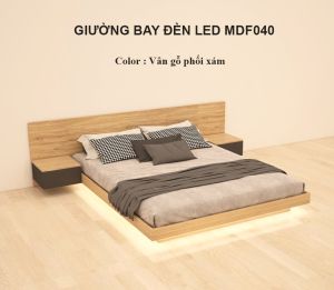 FREESHIP HCM - Giường Bay Giường Bệt Kiểu Nhật Đèn Led Kèm 2 Tab MDF040 – có thiết kế theo yêu cầu