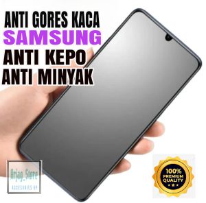 TEMPERED GLASS BLACK MATTE ANTI KEPO SAMSUNG A10 A10s A20 A20s A30 A30s A50 A50s M10 M20 A12 A13 A14 A15 A05 A05s A04 A04e A04s KUALITAS PREMIUM ANTI GORES / FULL LAYAR