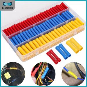 【E-WOITD】 ขั้วต่อสายไฟแบบกดทองแดงหุ้มฉนวนขั้วต่อแบบกดเย็น200ชิ้นขั้วต่อสายไฟ BV1.25 BV5.5 BV2