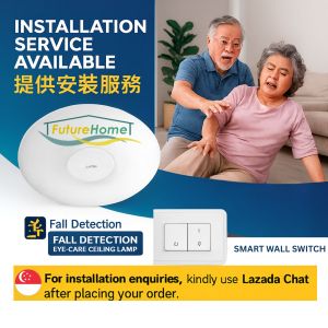Fall Detection Ceiling Lamp addressing Privacy Issue Free Smart Wall Switch Free Tuya Mobile App - no subscription | Elderly Safety Lighting Solution