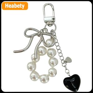 【2-3 days delivery】 Fashionable Versatile Bowknot Pearl Keychain Pendant Sweet Phone Chain Lovely Backpack Hanging Decoration Accessories Gifts