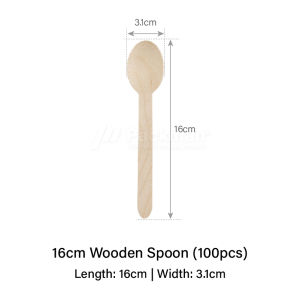 Disposable Wooden Cutlery - Knife Spoon Fork Spork Small Fork Small Spoon Small Spork - Suitable for Food Service and Catering Events