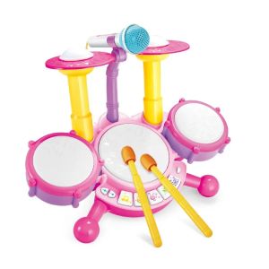 Musical Instruments Children Jazz Drums Electric Light Cool Music Drum Kit Percussion Sound Maker Baby Early Education Toys Gift2026