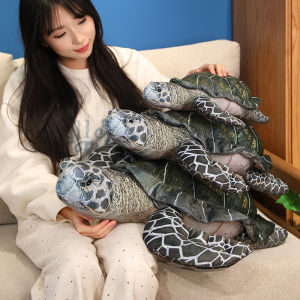 JOJO CASTLE  Simulation Sea Turtle Plush Toys Super Soft Tortoise Stuffed Ocean Animal Dolls Pillow Cushion Gifts For Kids Birthday Gifts