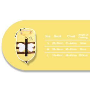 HamshMoc Dog Life Jacket Bee Design Safety Buoyant Vest With Handle For Water Fun