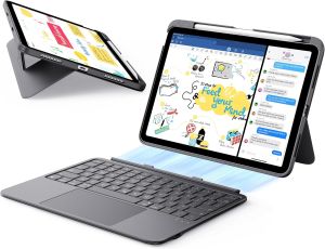 ESR iPad Air 11" (M4/M3/M2) & 5th/4th Gen Flex Keyboard Case with KeyboardiPad 11th (A16) /10th Gen Ultra-Light Magnetic Detachable Keyboard with Writing/Viewing Modes Larger Precision Trackpad