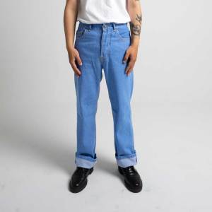 Jeans for Man Seluar Lelaki No. 43 Blue Vintage Washed Slim Straight Pride N Joy