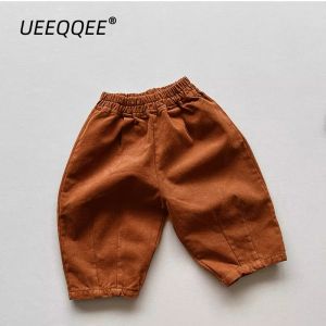 Spring Autumn Children Pants 1-8Y Boys Girls Cotton Thick Spliced Straight Trousers Korean Toddler Wear Bottoms For Kids Clothes2026