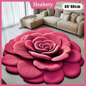Heabety New Hoa Thảm Hình Đặc Biệt Mềm Hoa Mẫu Đơn Sàn Mat Bền 40X40Cm Không-Trượt Thấm Sàn Phòng Tắm Mat