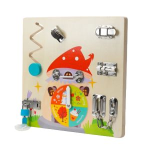 Baby Basic Skill Busy Board Montessori Toys Zip Button Unlocking Game Fine Motor Skills Training Early Educational Learning Toys2026
