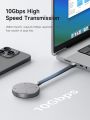 HAGIBIS MC100/MC100 PRO 100W M.2 USB3.2 Gen2 10Gbps Full Speed Transfer PD100W SSD Enclosure with Magsafe, Supports 2TB Capacity for iPhone, Tablet and Laptop. 