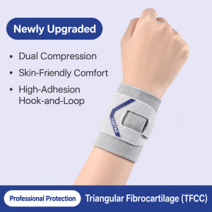 NEENCA Adjustable Wrist Support Brace Dual‑Strap Compression Wrist Guard Breathable Sweat‑Absorbing Wrist Sleeve for Sports Workout Fitness U‑Shaped Opening Wrist Protector for Men Women