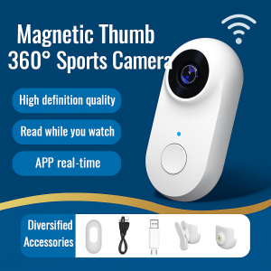 HD Magnetische Daumensportkamera 360 Action Camera Magnetic Thumb Sports Camera HD 1080p Body Camera
