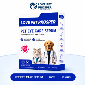 LOVE PET PROSPER Pet Eye Care Serum for Dogs & Cats Tear Stain & Eye Discharge Cleaner 1.5mL x 10 Single-Use Vials