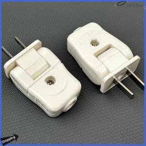 【jianzhanqinl】 หัวเสียบแบบ DIY 1 2ชิ้นอุปกรณ์เสริมสำหรับใช้ในบ้านปลั๊กไฟแบบหมุนได้180องศาการเชื่อมต่อแบบอเมริกันกับข้อต่อขาแบน2ชิ้น