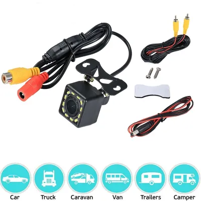 12 Led Hd Car Rear View Camera Auto Parking Reverse Backup Camera Night Vision