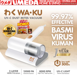 UMEDA WAKU UV-C Anti Dust Mite Vacuum Cleaner Tangan Vakum Ranjang HEPA Vacuum Cleaner Bed Penyedot Debu Pembasmi Penghilang Tungau Bed Sofa Mites Remover