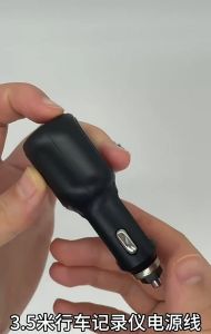 Dash Cam Adapter Power Car Charger Dc Cable for Dvr ABS Dash Cam Car Charger 12v 24v 3 5A 3 5m Blue LED Light Fire Resistant ABS Voltage Display Wide Compatibility