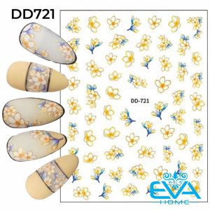 Miếng Dán Móng Tay 3D Chống Nước Chủ Đề Hoa Flower Collection Hoạ Tiết Hoa Tulip Hồng Tím Pink & Purple DD724 / DD729