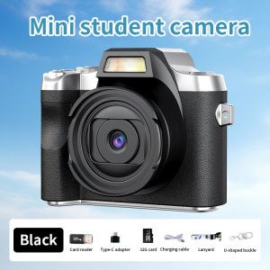 64MPCamera with Screen HD 1080p Portable Video Recorder with Flash Light Battery Dock Retro Ultra Compact Digital Camera