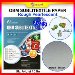 Bahan Patch Lembaran Sublime -  OBM Sublimasi Sublitextile A4 Tatami / Long Velvet / Rough / Satin A4