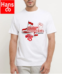 kaos 17 agustus 1945 merderka dirgahayu 78 katun 24s H031 by Hans 7 co