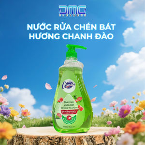 Chai Nước Rửa Chén Bát Gleaming Sạch Bóng Dầu Mỡ Hương Chanh Đào 1L – Khử Mùi Hiệu Quả