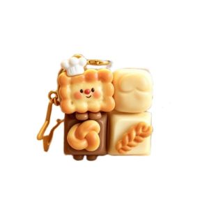 Cartoon Keyboard Keychain Cute Hamburger Design Kid Fidget Clicker Light-Up Stress Relief Toy