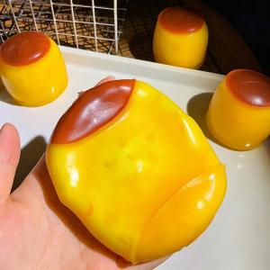 Pudding Squeeze Toys Food Shaped Squeeze Sensory Toy Rebound Soft Stress Relief Toy Creative Relaxation