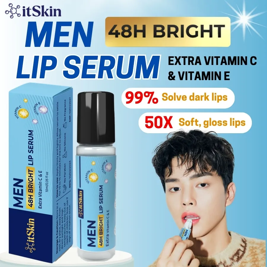 Itskin Lip Serum For Men Extra Vitamin C & Vitamin E Moisturizes and  Protects Dry, Chapped & Dark Lips 10ML