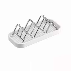 Stainless Steel Soap Rack With Removable Drip Tray Kitchen Sponge Storage Rack For Bathroom Kitchen