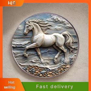 HB Fashion Zodiac Horse Brooch For Women Men 2D Flat Animal Pony Lapel Pins Clothing Backpacks Accessories New Year Gift