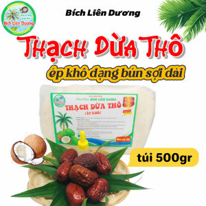 COMBO 7KG THẠCH DỪA THÔ ÉP KHÔ DẠNG BÚN SỢI DÀI TẶNG KÈM HƯƠNG_LOẠI TÚI 500GR