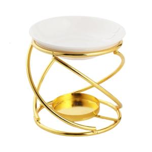 Artistic Ceramics Essential Oil Burners Warmer and Metal Tealight Stand Aromas Diffusers for Meditations Enthusiasts